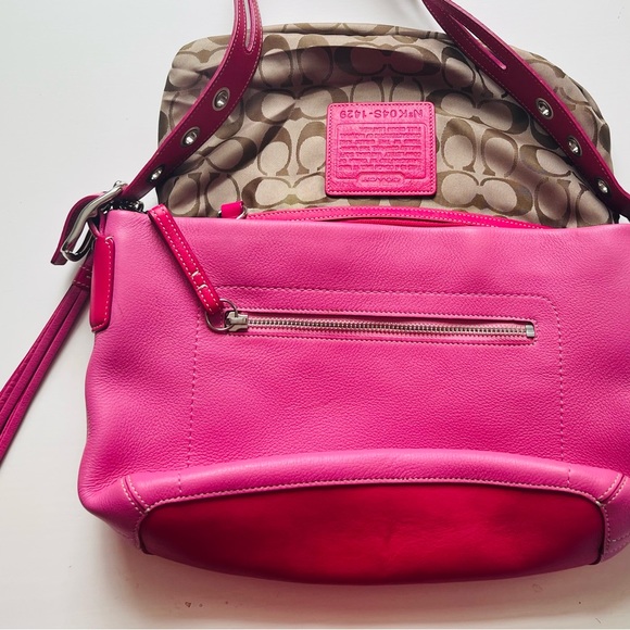 Coach Shoulder Bag K04s-1429 Pink PEBBLE GRAIN 13"L x 3.5"W x 7 - Picture 5 of 9